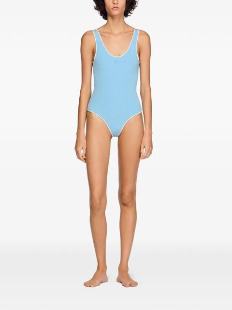 SANDRO contrast-trim bodies - Blue