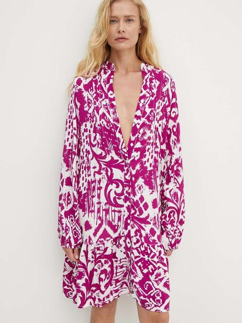 Answear.LAB sukienka kolor różowy mini rozkloszowana