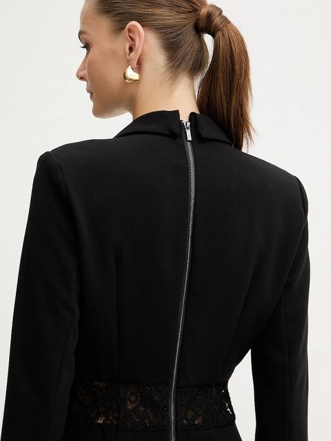 Morgan kombinezon kolor czarny koronkowy z kołnierzykiemm PCORSE