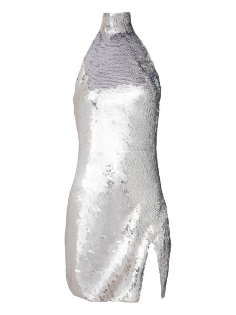 Balmain sequin-embellished mini dress - Silver - zdjęcie produktu nr 1