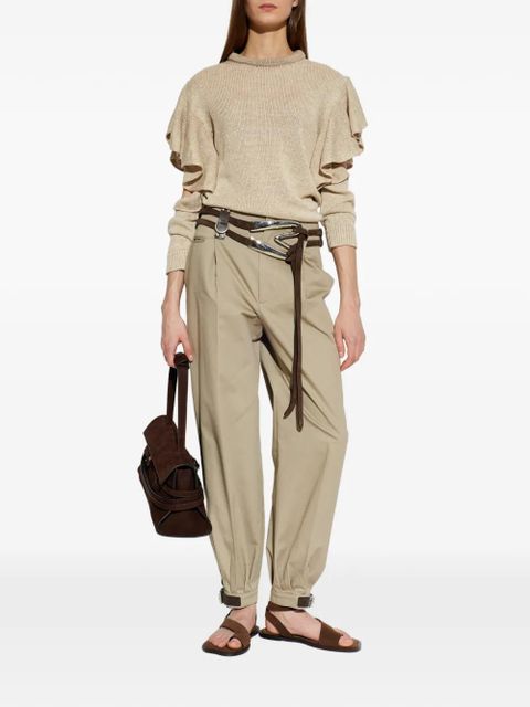 Moschino buckle-cuff trousers - Neutrals - zdjęcie produktu nr 2