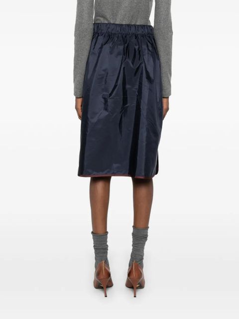 Prada logo-plaque skirt - Blue
