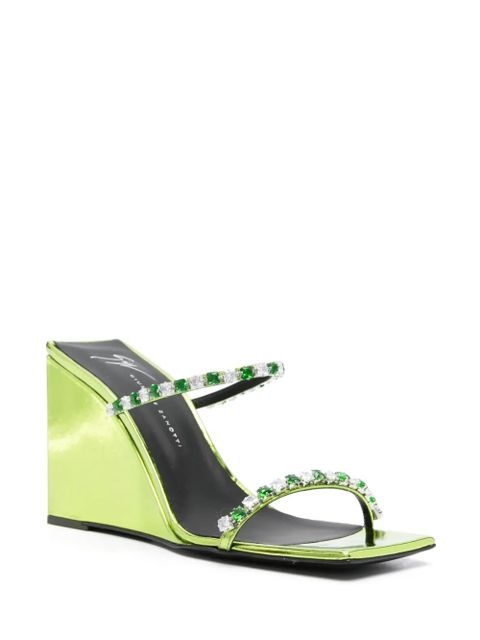 Giuseppe Zanotti Shangay 105mm leather sandals - Green