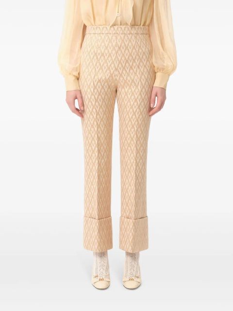 Valentino Garavani Toute La V lurex jacquard trousers - Neutrals
