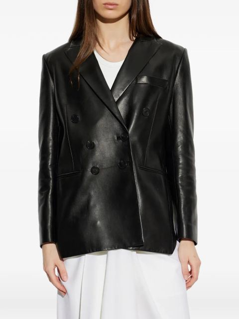 Givenchy double-breasted leather jacket - Black