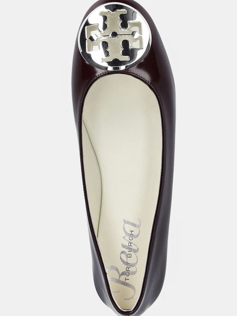 Tory Burch baleriny skórzane Reva Ballet kolor bordowy 178957.600