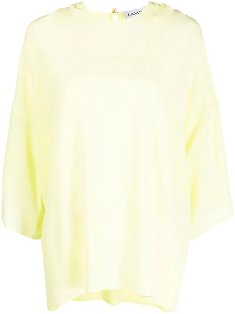 Lanvin draped silk blouse - Green - zdjęcie produktu nr 1