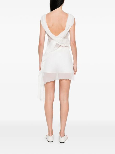 Gimaguas Boa asymmetrical dress - White