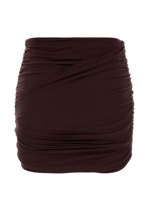 Magda Butrym draped ruched mini skirt - Brown - zdjęcie produktu nr 1