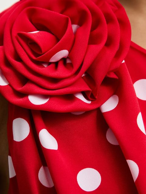 Answear.LAB sukienka kolor czerwony mini rozkloszowana