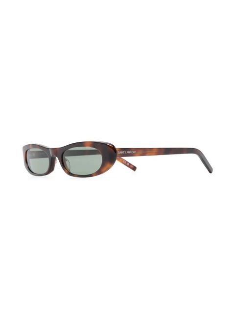 Saint Laurent Eyewear SL 557 slim tortoiseshell sunglasses - Green - zdjęcie produktu nr 2