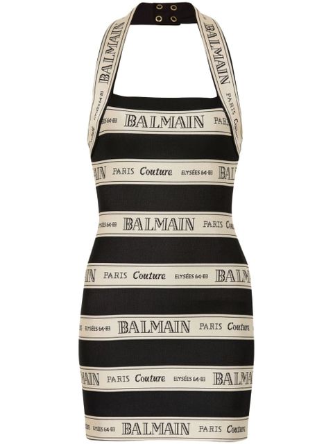 Balmain logo-jacquard mini dress - Black - zdjęcie produktu nr 1
