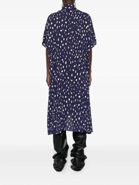Balenciaga polka dot-pattern dress - Blue