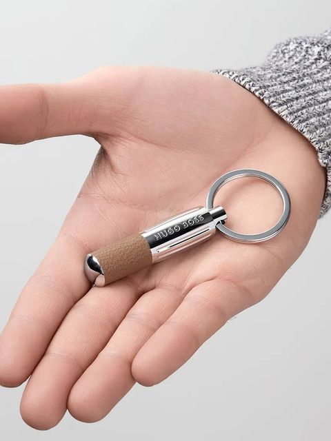 BOSS brelok do kluczy Pure Iconic Camel kolor multicolor