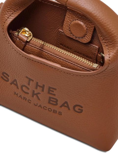 Marc Jacobs The Sack micro leather top-handle tote bag - Brown