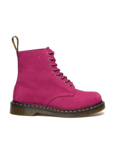 Dr. Martens botki 1460 Pascal damskie kolor różowy na płaskim obcasie DM42596650 - zdjęcie produktu nr 1