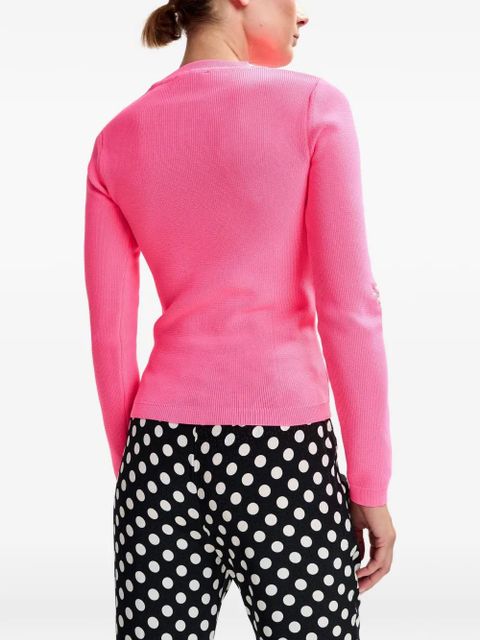 Essentiel Antwerp floral-embroidery sweater - Pink