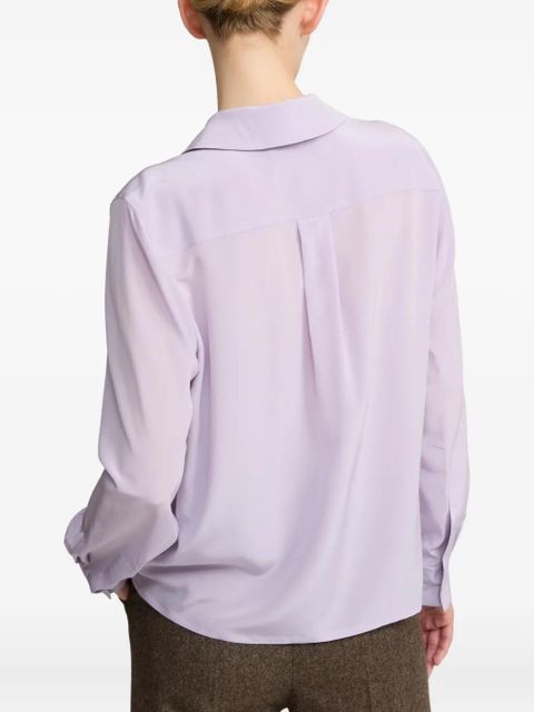 Yves Salomon tie-neck blouse - Purple