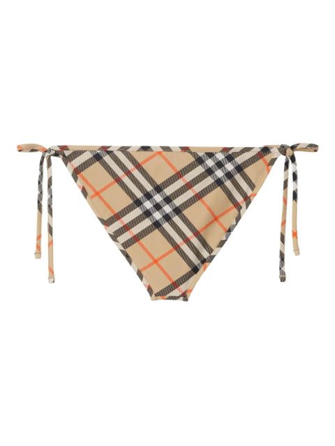 Burberry check side-tie bikini briefs - Neutrals - zdjęcie produktu nr 2