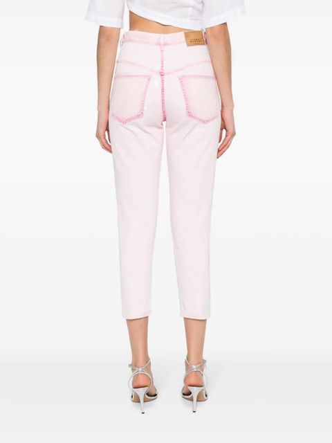 ISABEL MARANT Oliviani high-rise cropped jeans - Pink - zdjęcie produktu nr 2