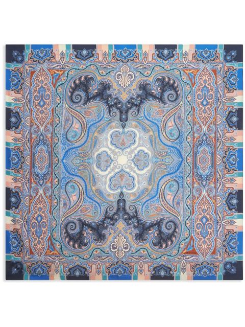 ETRO paisley-print cashmere-blend scarf - Blue - zdjęcie produktu nr 1