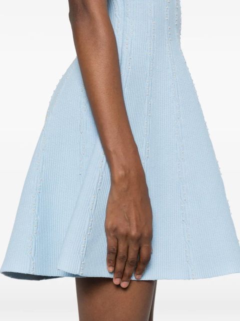 SANDRO cable-knit mini dress - Blue