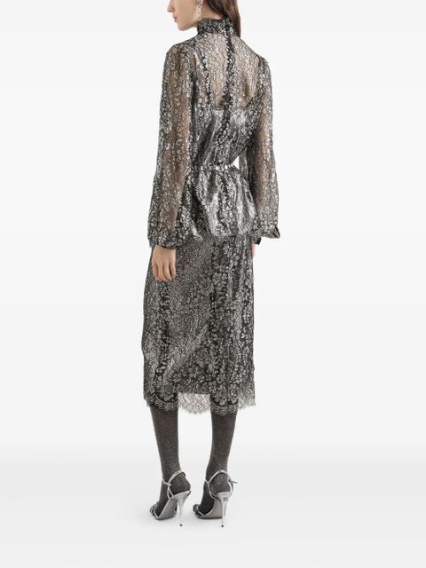 Dolce & Gabbana lamé lace blouse - Black - zdjęcie produktu nr 2