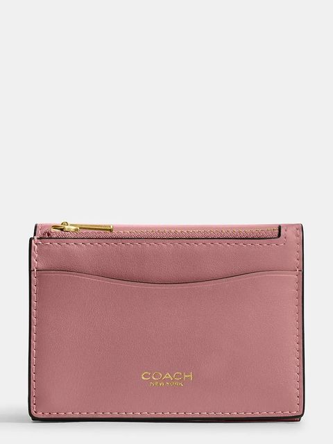 Coach portfel skórzany damski kolor różowy CZ111 - zdjęcie produktu nr 2