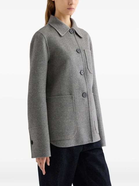 Jil Sander curved-hem patch-pocket shirt - Grey - zdjęcie produktu nr 2