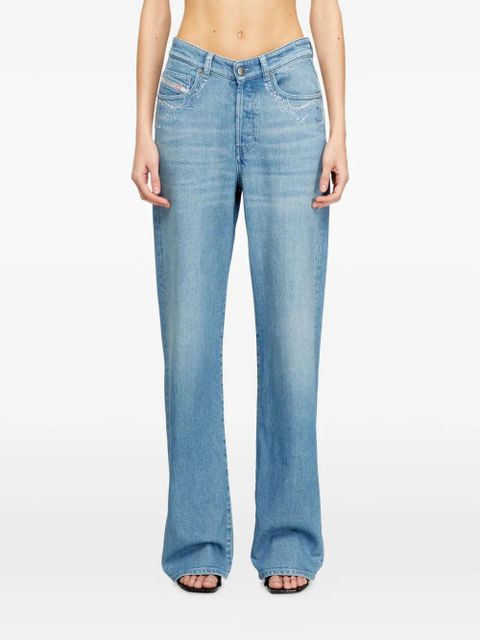 Diesel 1971 D-Sent-S1 micro stones-embroidered jeans - Blue - zdjęcie produktu nr 2