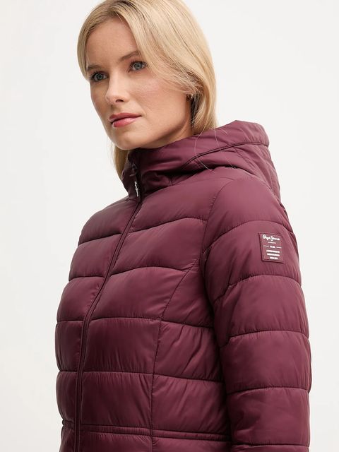 Pepe Jeans kurtka kolor bordowy przejściowa PL4024372
