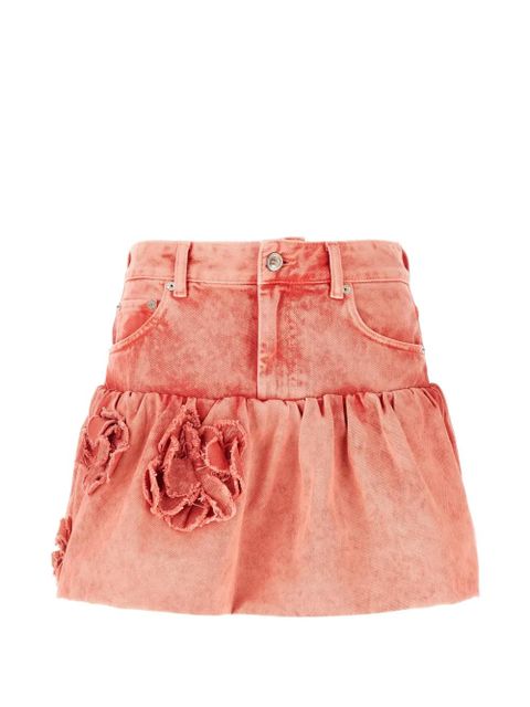 GANNI floral-appliqué flared skirt - Pink - zdjęcie produktu nr 1