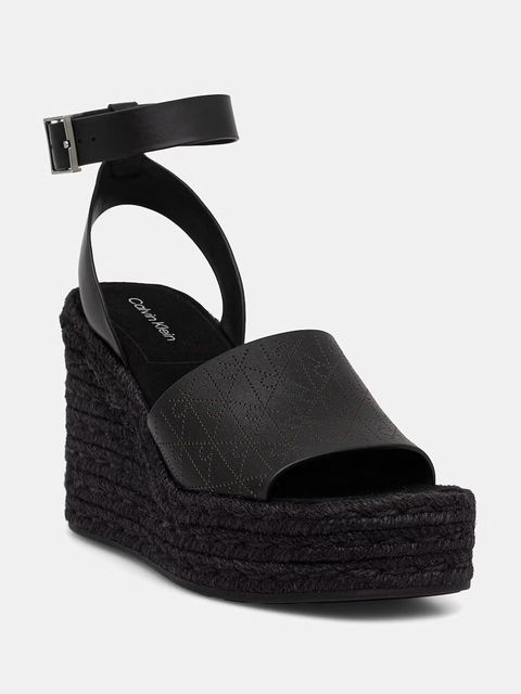 Calvin Klein sandały WEDGE ESPAD 70 AOP LTH - zdjęcie produktu nr 1