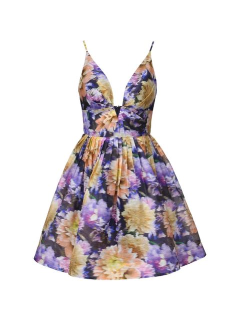 ZIMMERMANN floral V-neck dress - Purple - zdjęcie produktu nr 1