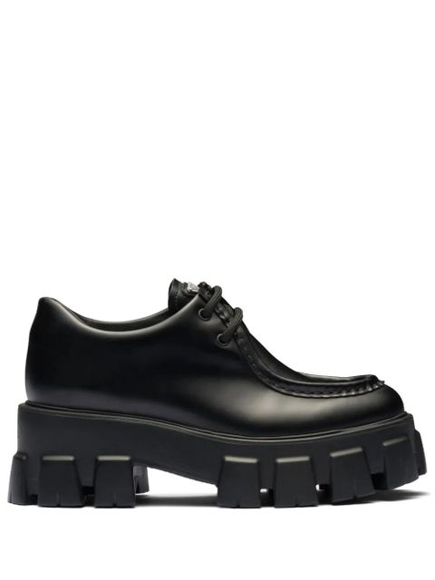 Prada Moonlith brushed leather Derby shoes - Black - zdjęcie produktu nr 1
