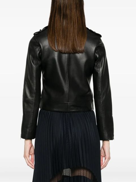 Claudie Pierlot leather biker jacket - Black