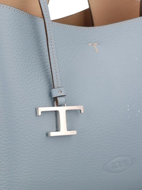 Tod's mini pebbled charm tote bag - Blue