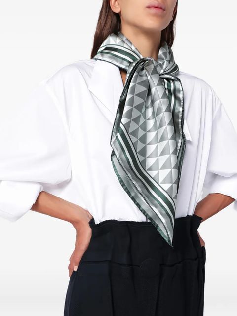 Prada geometric scarf - Grey