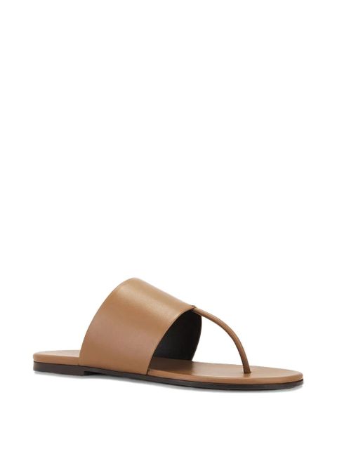 The Row leather thong sandals - Brown