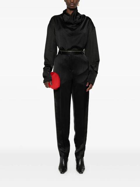 TOTEME low-rise satin trousers - Black - zdjęcie produktu nr 2