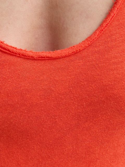 American Vintage top bawełniany kolor pomarańczowy SON29GE25