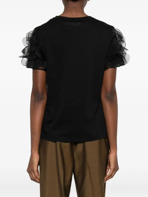 Max Mara Mseeditti ruffled-sleeve T-shirt - Black