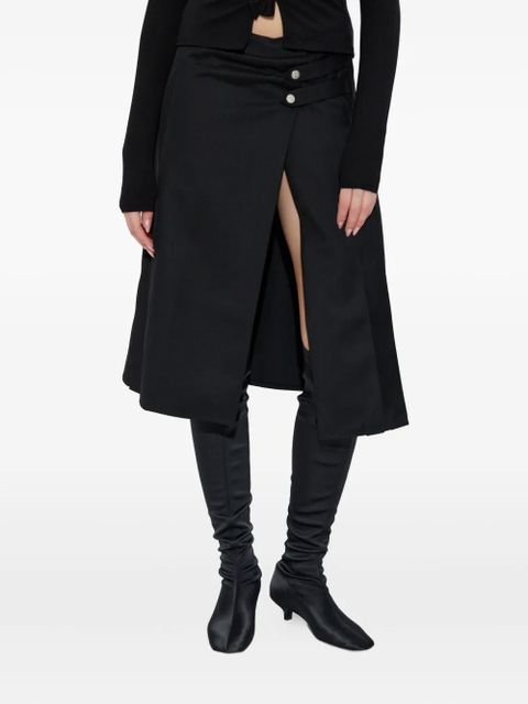 MISBHV buttoned pleated skirt - Black - zdjęcie produktu nr 2