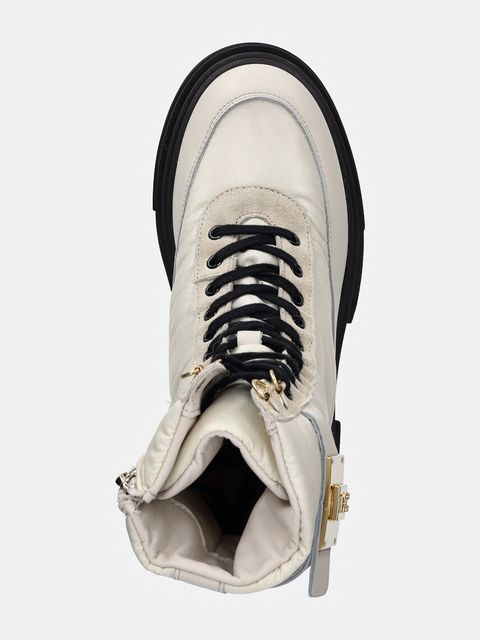 Tommy Hilfiger botki BIKER LEATHER MIX LACE-UP