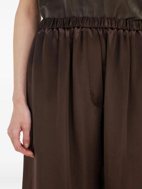 Ferragamo satin trouser - Brown