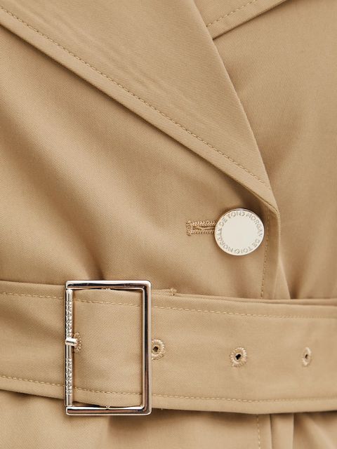 Morgan trencz GROAD damski kolor zielony przejściowy dwurzędowy GROAD