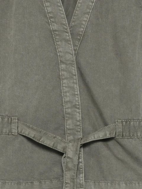 Ba&Sh belted puff-sleeve top - Green