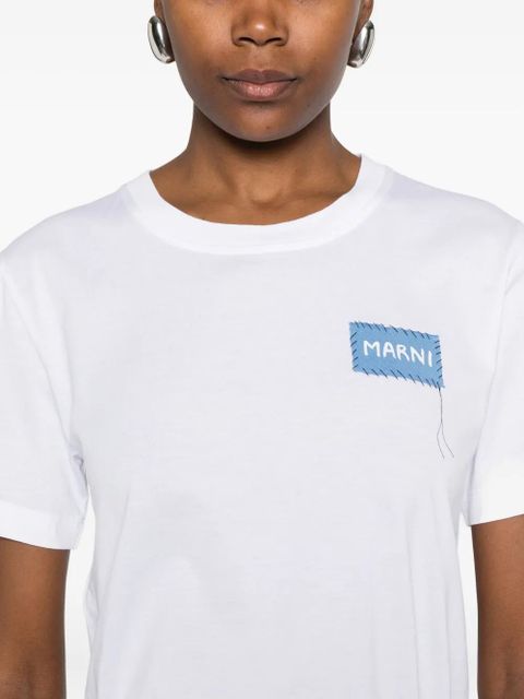 Marni logo-patch t-shirt - White