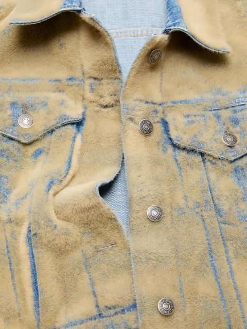 Acne Studios textured denim jacket - Neutrals