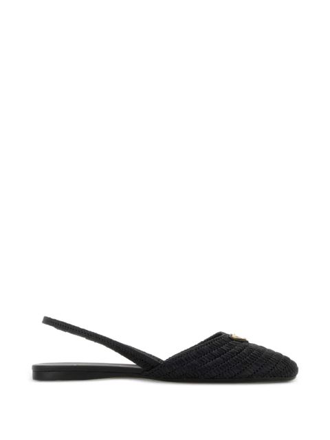 Prada woven slingback ballet flats - Black - zdjęcie produktu nr 1